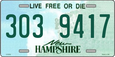 NH license plate 3039417