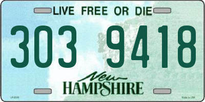 NH license plate 3039418