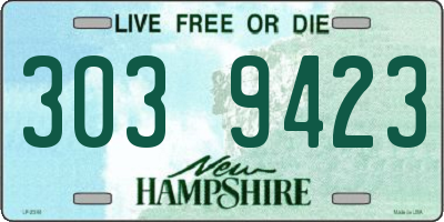 NH license plate 3039423