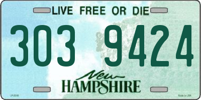 NH license plate 3039424