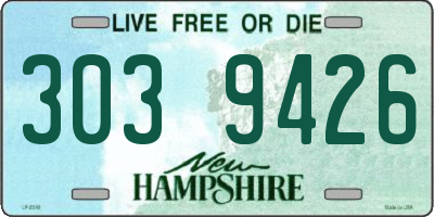 NH license plate 3039426