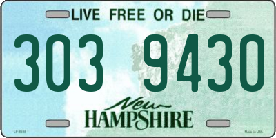 NH license plate 3039430
