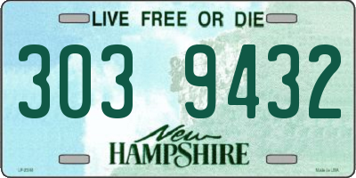 NH license plate 3039432