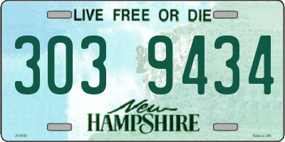 NH license plate 3039434