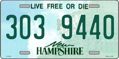 NH license plate 3039440