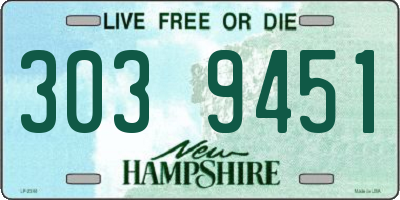 NH license plate 3039451