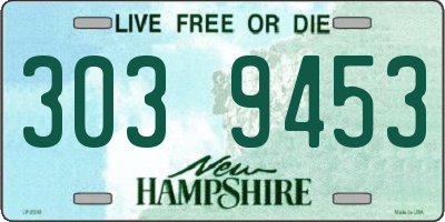 NH license plate 3039453