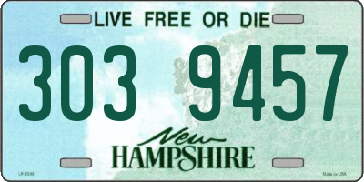 NH license plate 3039457