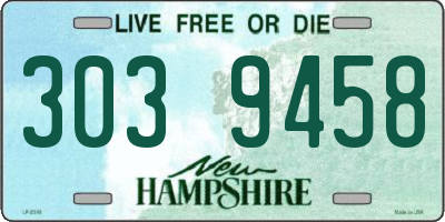 NH license plate 3039458