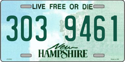 NH license plate 3039461