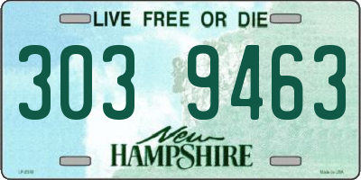 NH license plate 3039463