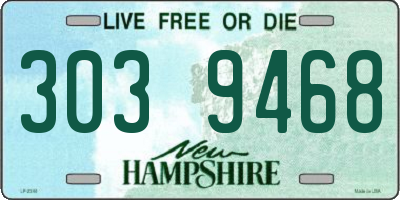 NH license plate 3039468