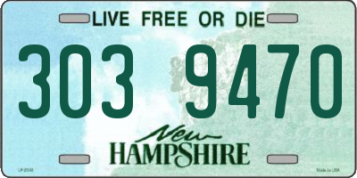 NH license plate 3039470