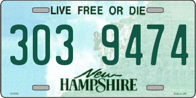 NH license plate 3039474