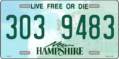 NH license plate 3039483