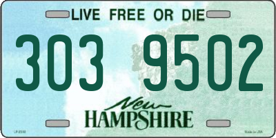 NH license plate 3039502