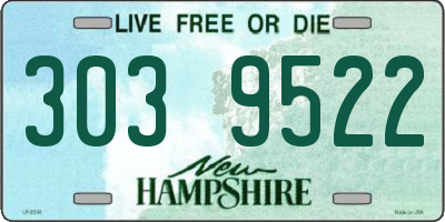 NH license plate 3039522