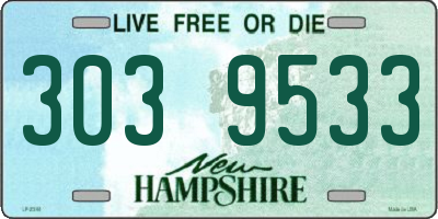 NH license plate 3039533