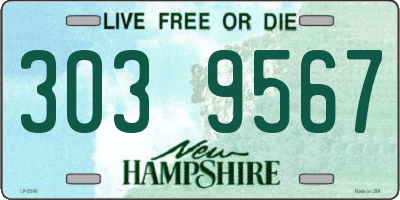 NH license plate 3039567