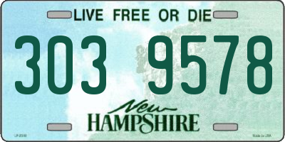 NH license plate 3039578