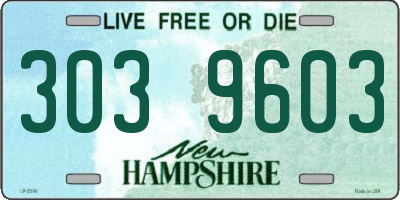 NH license plate 3039603