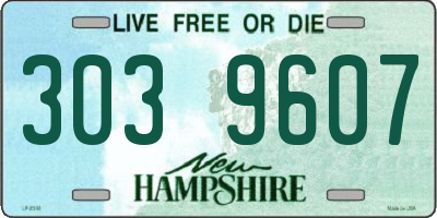 NH license plate 3039607