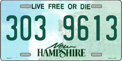 NH license plate 3039613