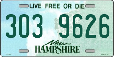 NH license plate 3039626