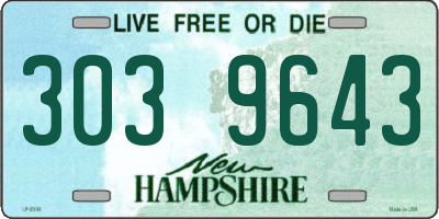 NH license plate 3039643