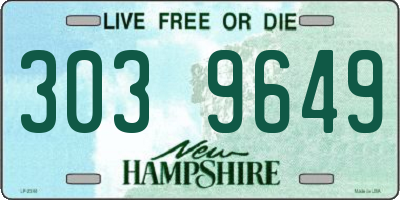 NH license plate 3039649