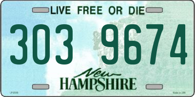 NH license plate 3039674