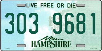 NH license plate 3039681