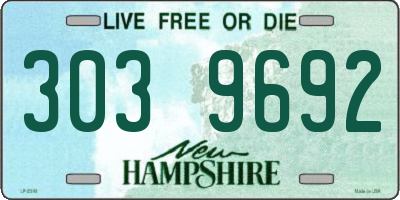 NH license plate 3039692