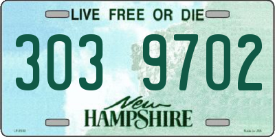 NH license plate 3039702