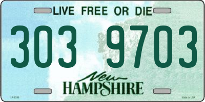 NH license plate 3039703