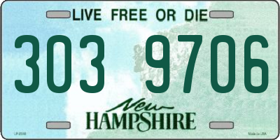 NH license plate 3039706