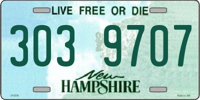NH license plate 3039707