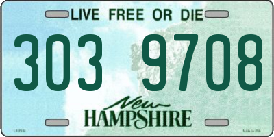NH license plate 3039708