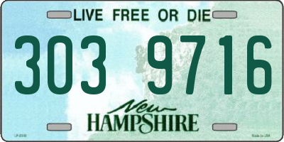 NH license plate 3039716