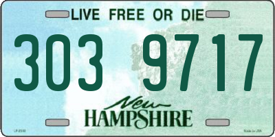 NH license plate 3039717