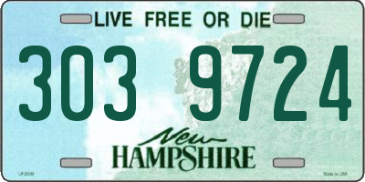 NH license plate 3039724