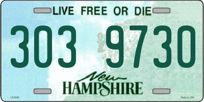 NH license plate 3039730