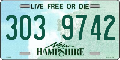 NH license plate 3039742