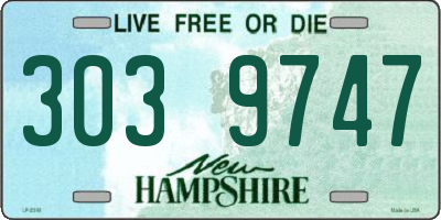 NH license plate 3039747