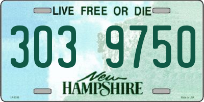NH license plate 3039750