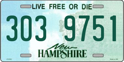NH license plate 3039751