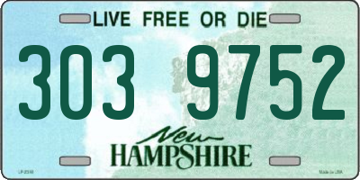 NH license plate 3039752