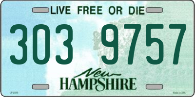 NH license plate 3039757