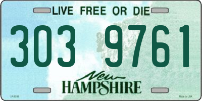 NH license plate 3039761