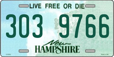 NH license plate 3039766